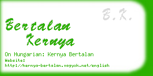 bertalan kernya business card